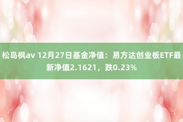 松岛枫av 12月27日基金净值：易方达创业板ETF最新净值2.1621，跌0.23%