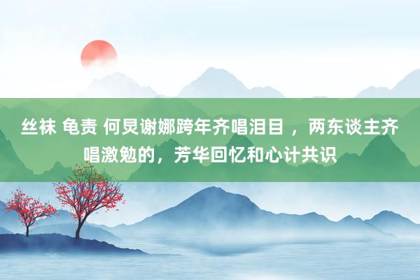 丝袜 龟责 何炅谢娜跨年齐唱泪目 ，两东谈主齐唱激勉的，芳华回忆和心计共识