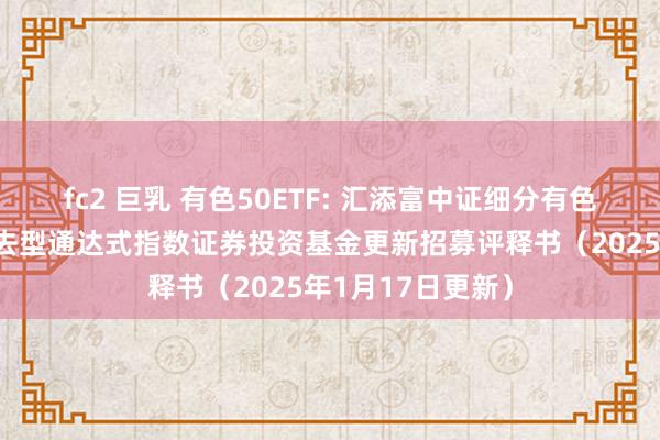 fc2 巨乳 有色50ETF: 汇添富中证细分有色金属产业主题来去型通达式指数证券投资基金更新招募评释书(2025年1月17日更新)