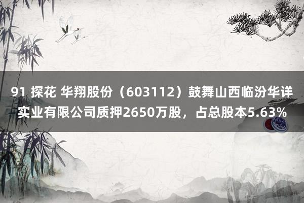 91 探花 华翔股份（603112）鼓舞山西临汾华详实业有限公司质押2650万股，占总股本5.63%
